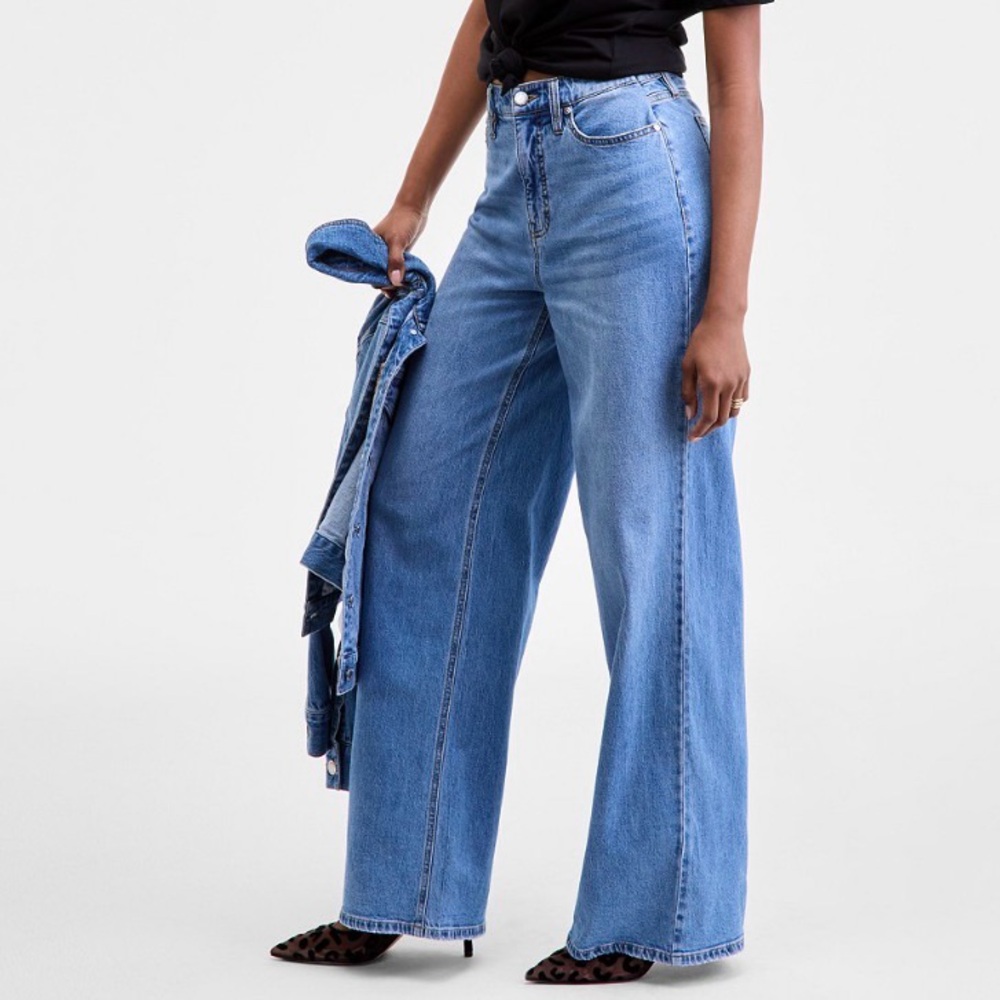 Stylish Light Blue Women's Flare Jeans - Picture 2 of 15
